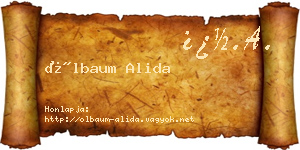 Ölbaum Alida névjegykártya